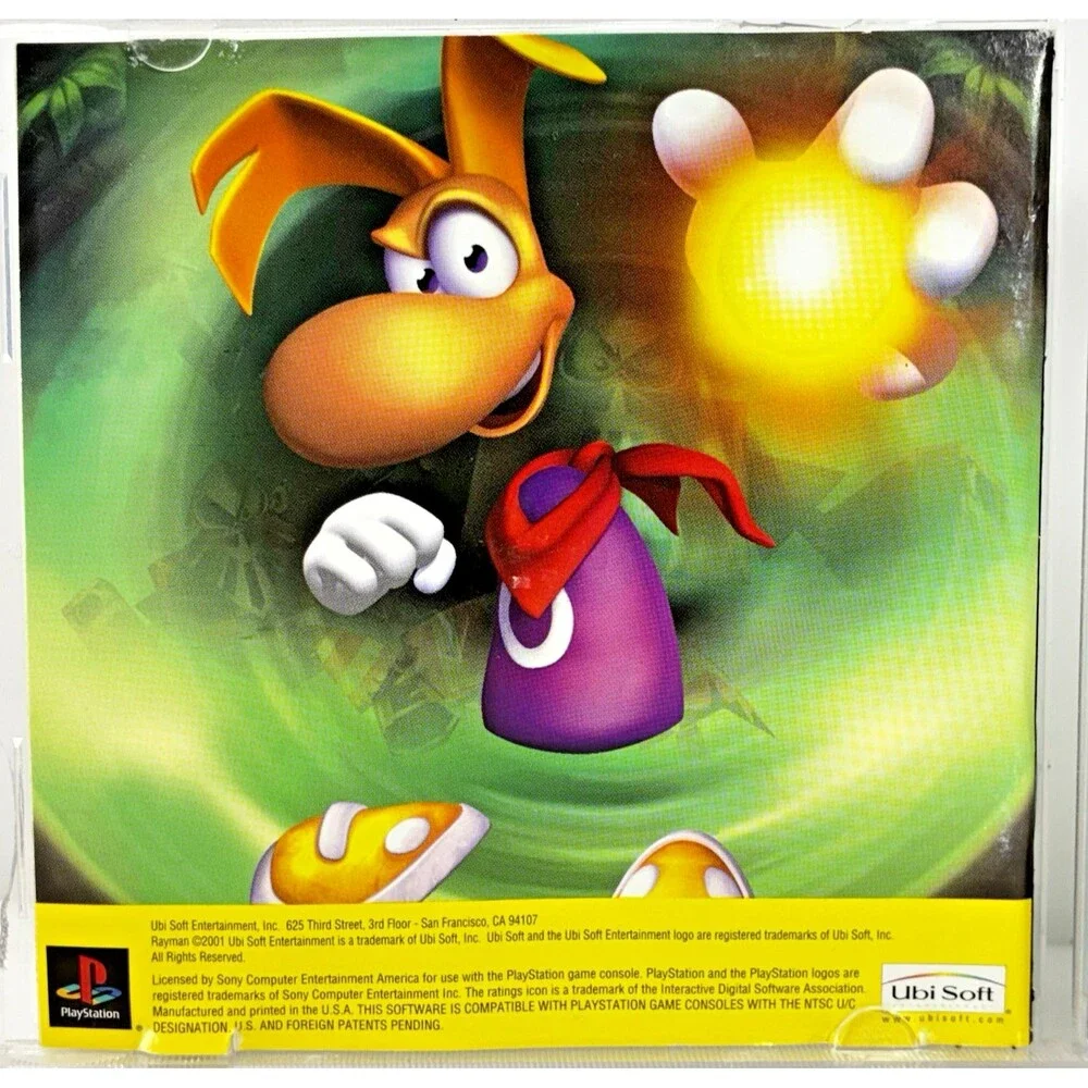 Rayman Brain Games Sony PlayStation 2001 Black Label Complete with Manual Tested